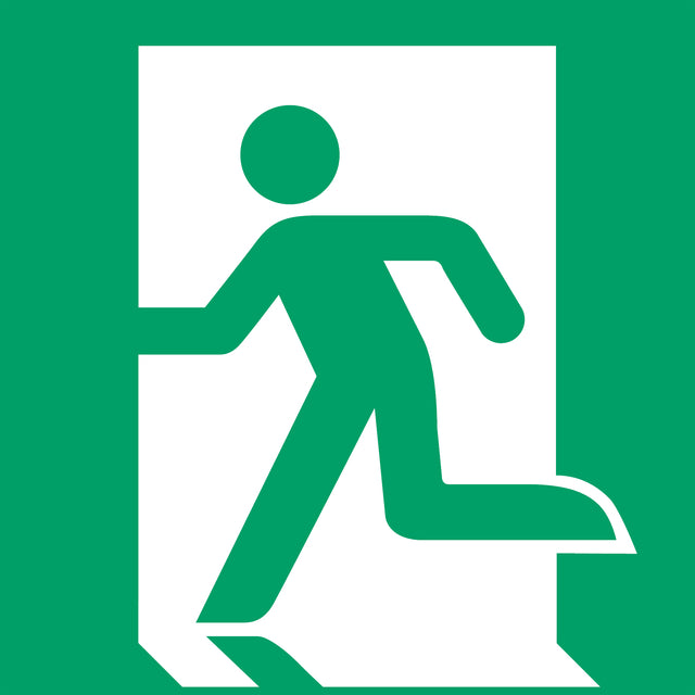 Djois - Pictogram nooduitgang links 200x200mm gn