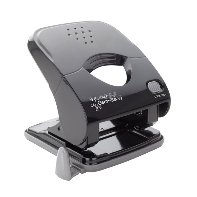 Rapesco - Perforator germ-savvy x5-40ps 2gaats zwart | 6 stuks