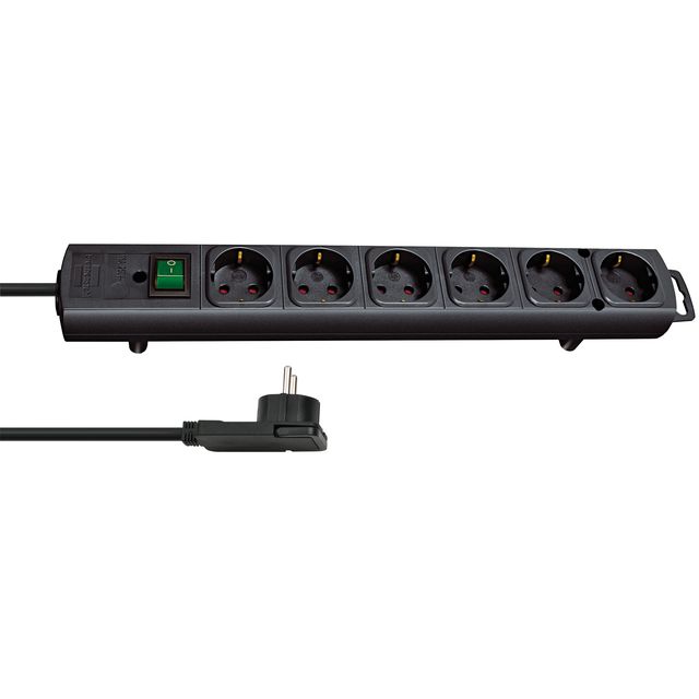 Brennenstuhl - Stekkerdoos comfort plus 6vdig 2m zw | 4 stuks