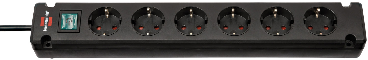 Brennerstuhl - Multiprise Bremounta 6x 3 mètres noir