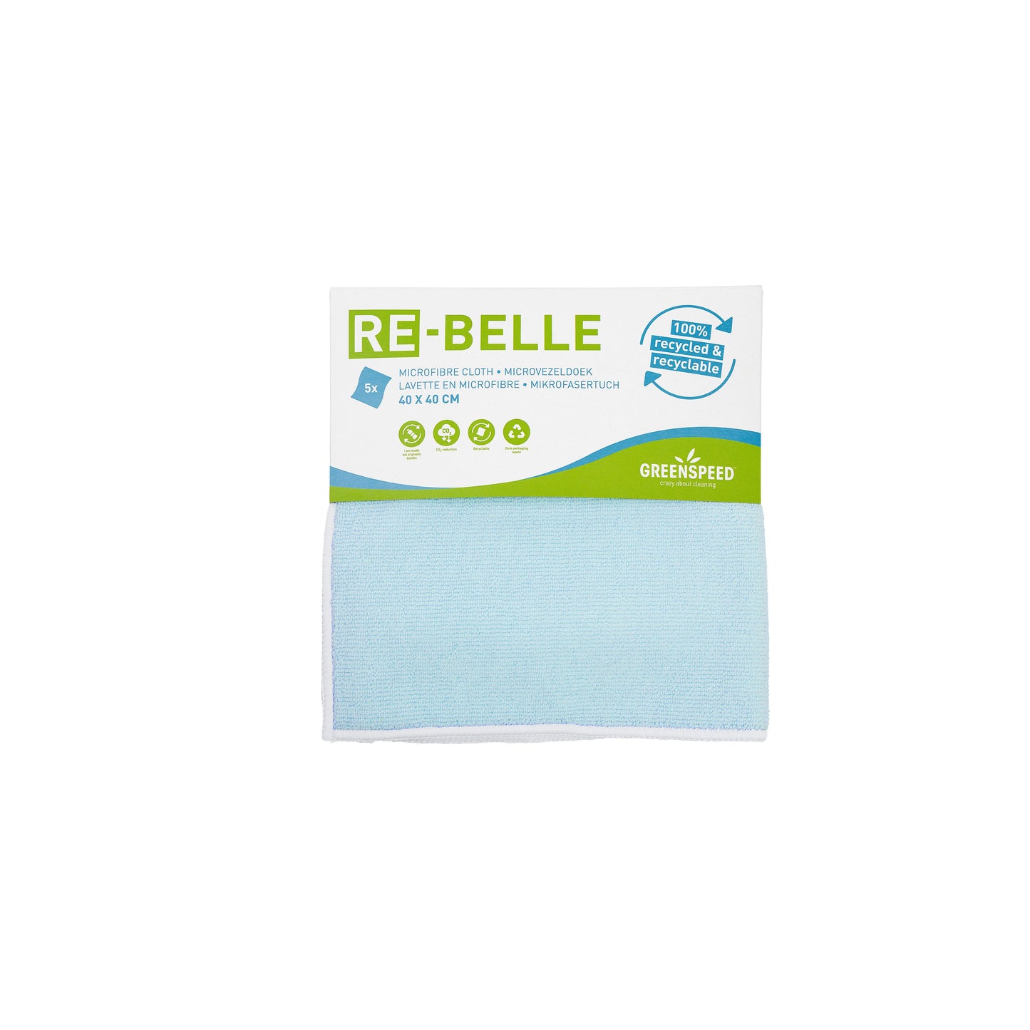 Greenspeed - Microvezeldoek re-belle 40x40cm blauw