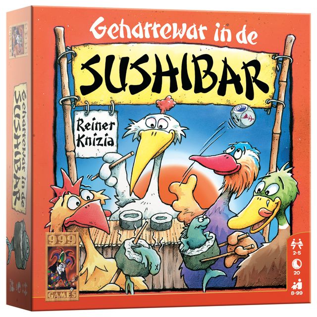 999 Games - Dobbelspel Geharrewar in de Sushibar