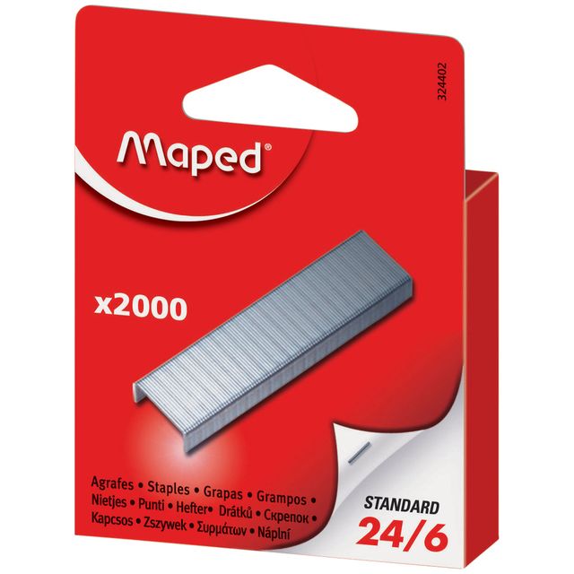 Maped Office - Agrafes 24h/24 et 6j/7, boîte de 2 000 agrafes