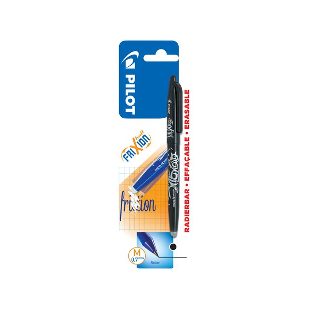 Pilot - Rollerpen frixion bl-fr7 m blister zwart