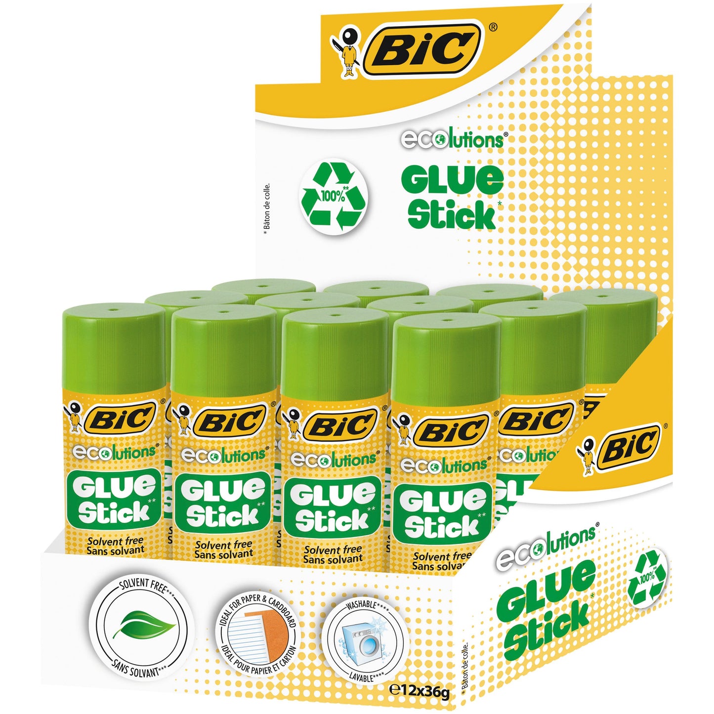 BIC – Klebestift Ecolutions 36gr, Box mit 9+3 gratis