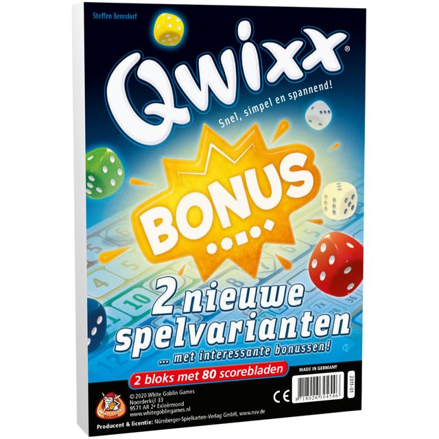 White Goblin - Jeu de dés Qwixx Bonus + 2 blocs supplémentaires