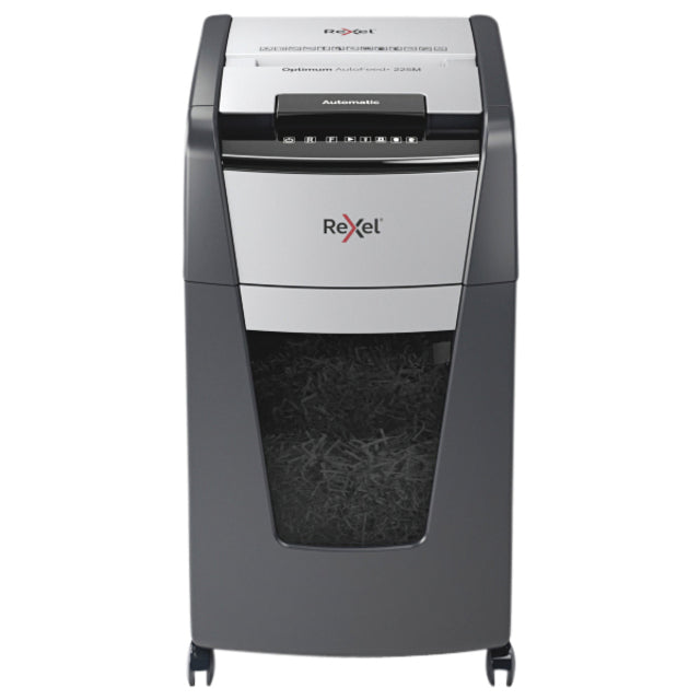 Rexel - Destructeur de papier Optimum Auto+ 225M P5 déchiquette 2x15mm