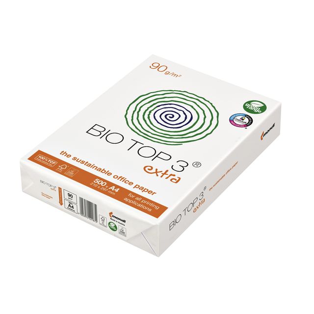 Biotop - Papier copie 3 A4 90gr naturel 500 feuilles | 5 pièces