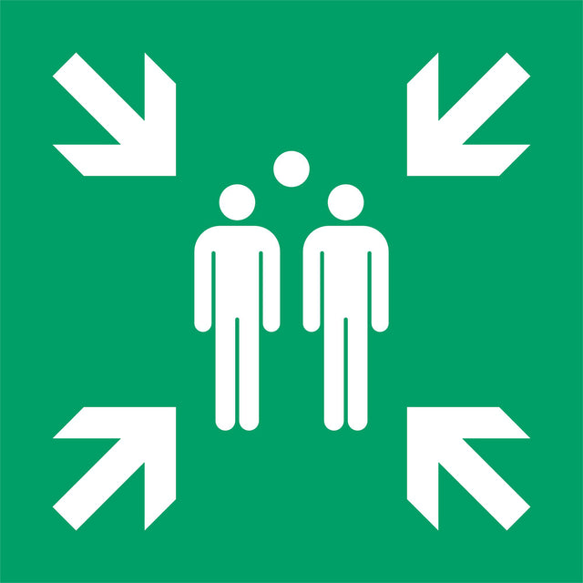 Quantore - Symbolschild Djois Treffpunkt 300x300mm grün