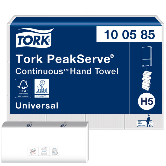 Tork - Handdoek H5 PeakServe Universal 1-laags 201x225mm 12x410 vel wit 100585 | 540 stuks