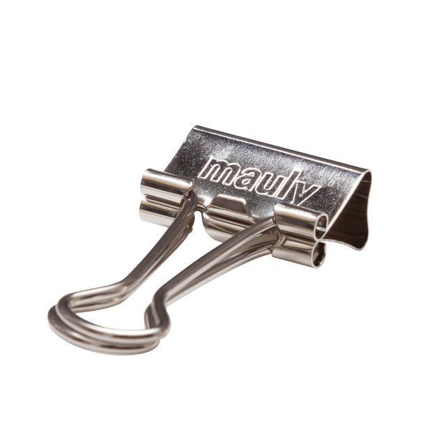 MAUL - Papierklem 215 foldback 19mm capaciteit 7mm zilver 12 stuks