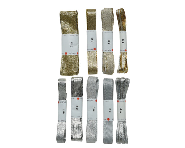 Decoris - Lint polyester goud en zilver assorti | 203 stuks