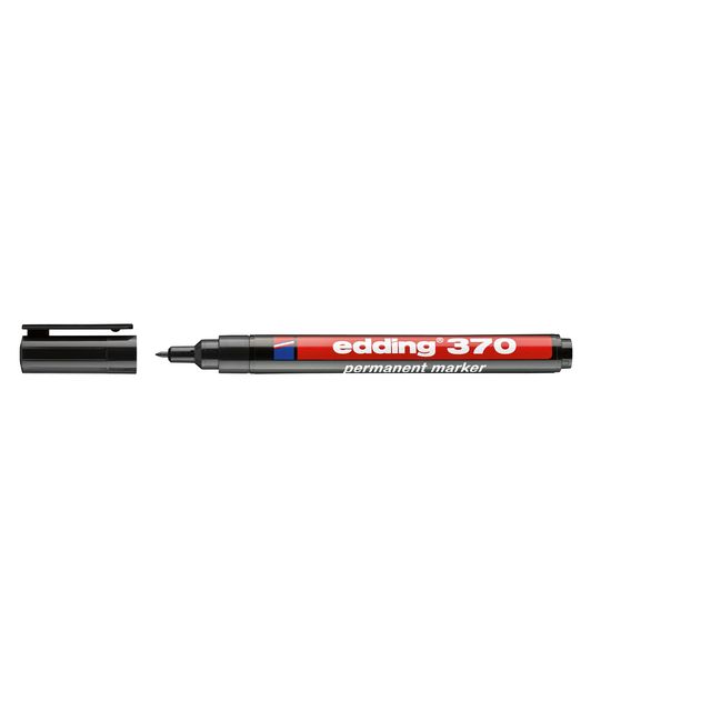Edding - Viltstift 370 rond 1mm zwart | 10 stuks