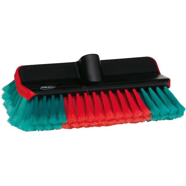 Vikan - Coin brosse de lavage avec passage d'eau 28cm