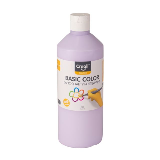 Creall - Plakkaatverf basic pastel violet 500ml | 6 stuks