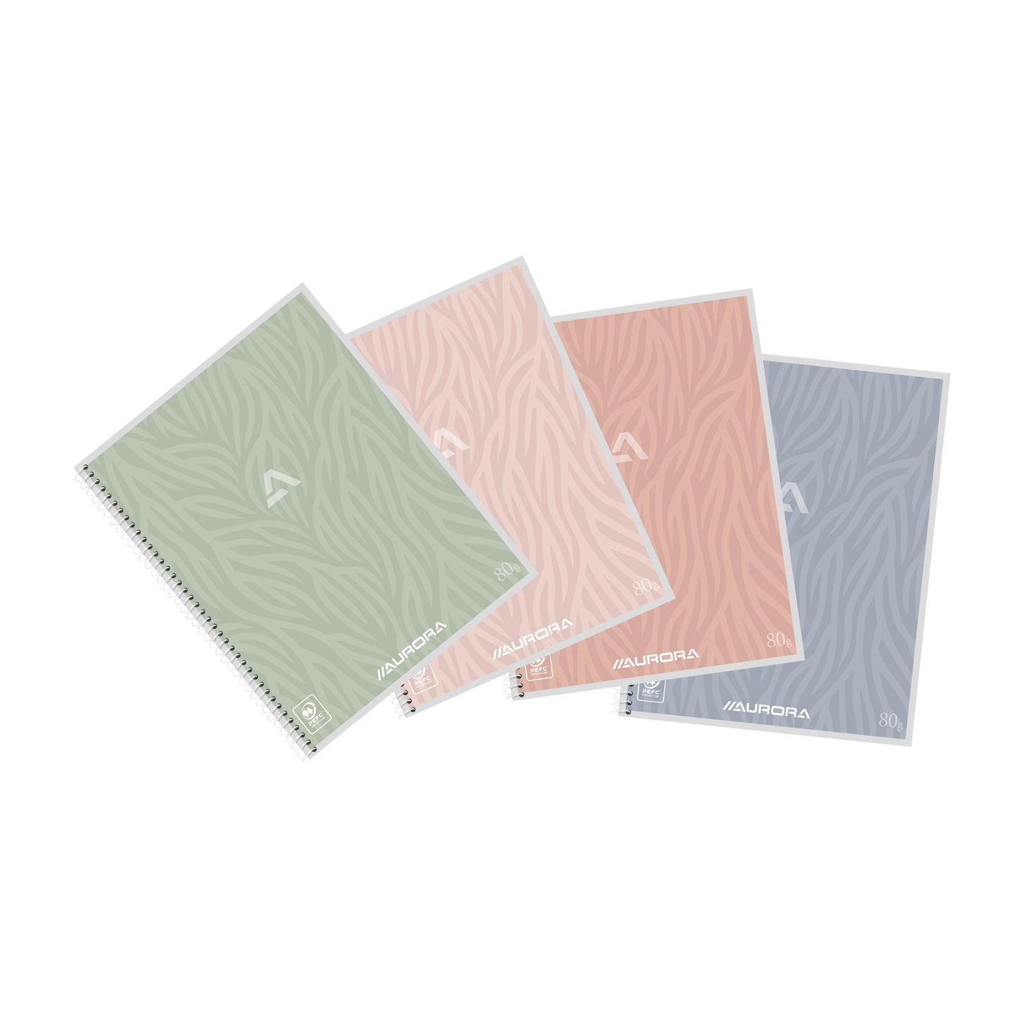 Aurora - Carnet A5 ligne 120 pages 80gr assortis
