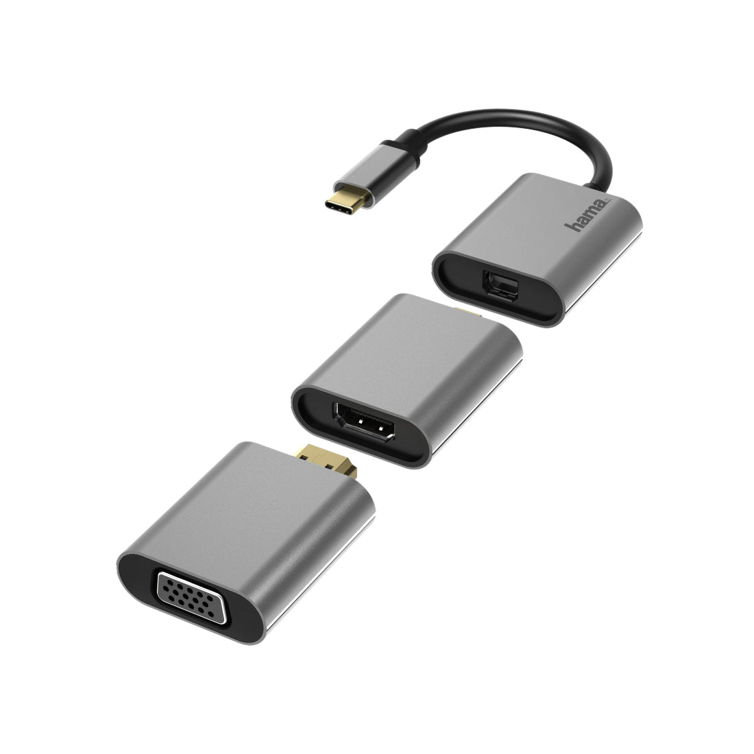 Hama - Adapter video 6-in-1 aluminium | 12 stuks