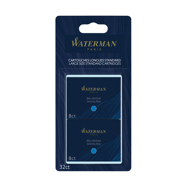 Waterman - Cartouche d'encre internationale Florida bleu blister de 10 pièces