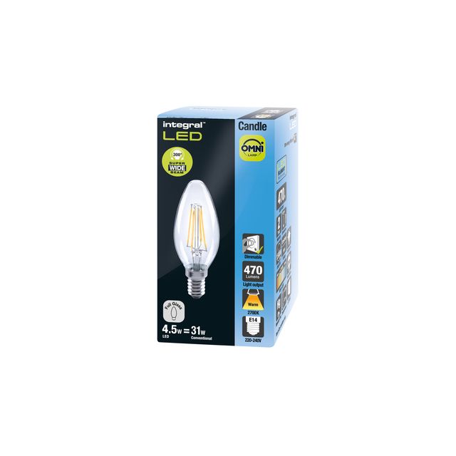 Integral - Ledlamp E14 2700K warm wit 4.5W 250lumen