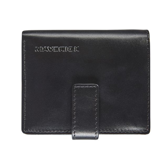 Maverick - Kartenhalter All Black kompaktes RFID-Leder schwarz