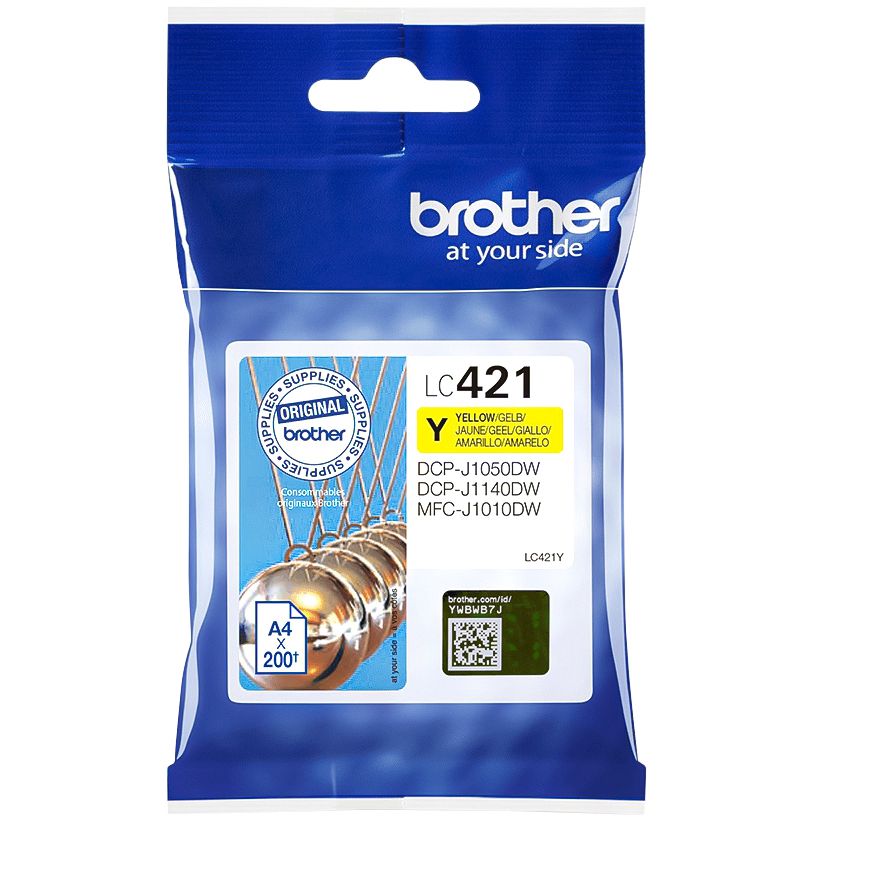 Brother - LC-421Y inktcartridge 1 stuk(s) Origineel Geel