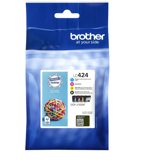 Brother - Inktcartridge LC-424 zwart + 3 kleuren