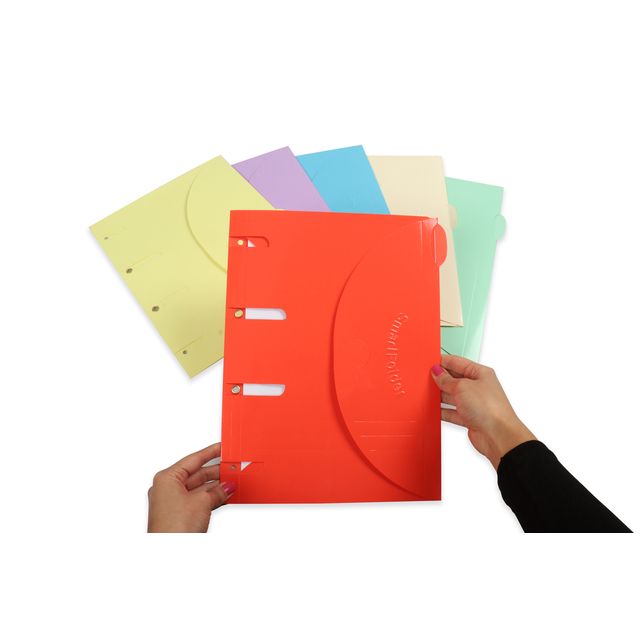 Tarifold - Smartfolder geperforeerde opbergmappen gelamineerd A4 assorti 6 stuks
