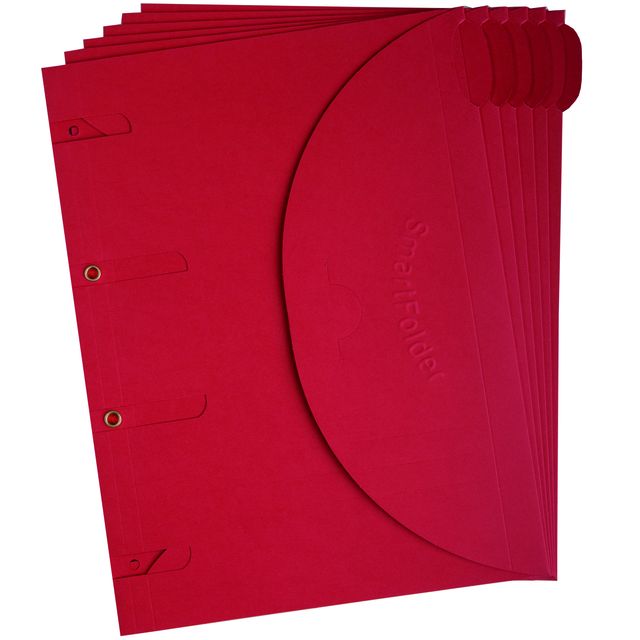 Tarifold - Smartfolder geperforeerde opbergmappen A4 Rood 6 stuks