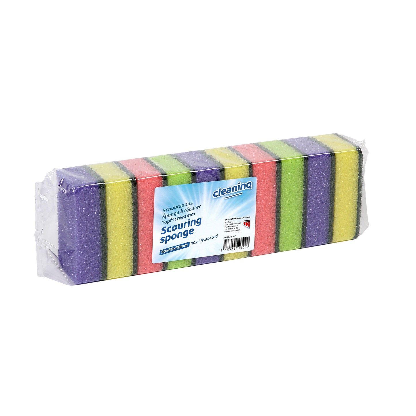 Cleaninq - Éponge à récurer assortie 10 pièces