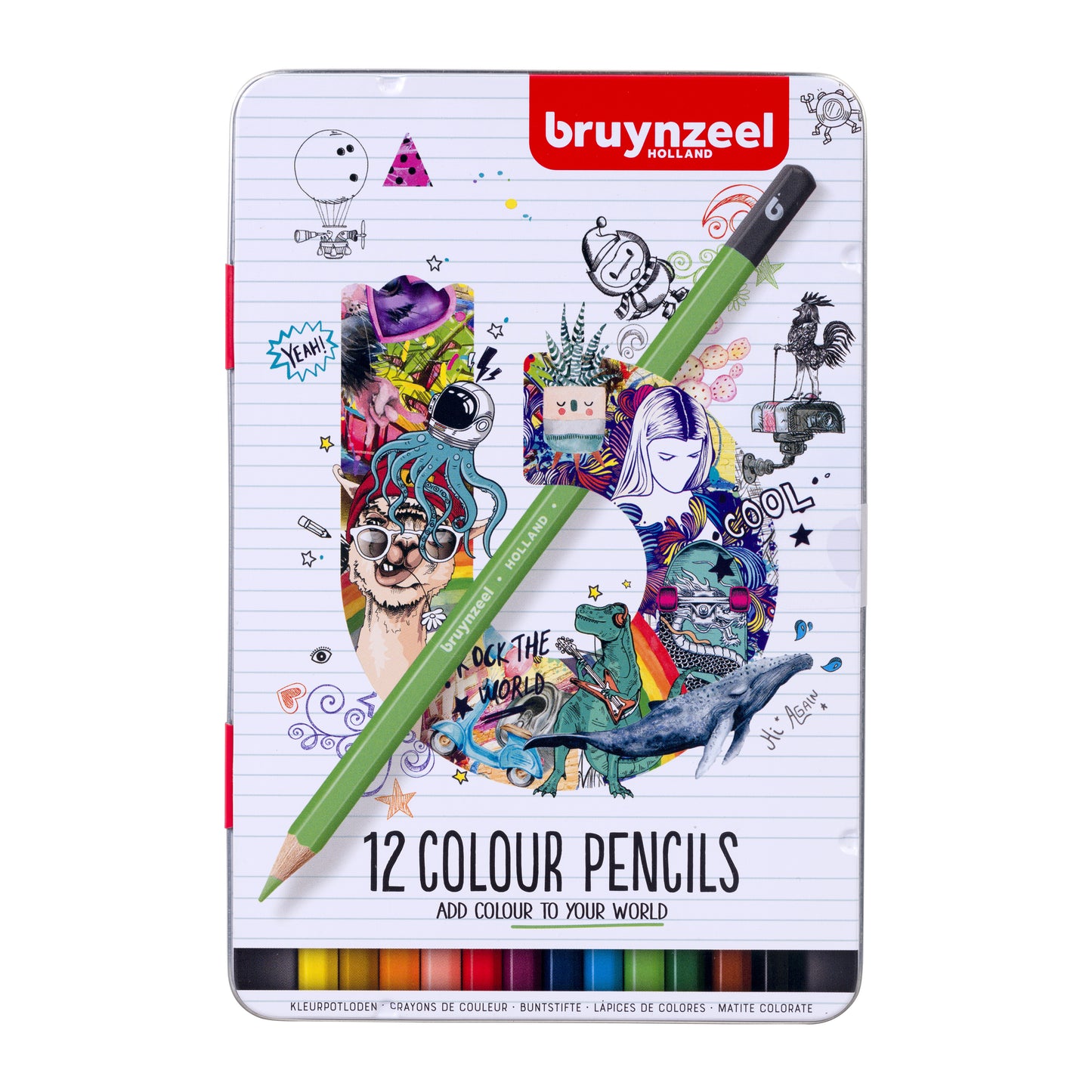 Bruynzeel - Kleurpotlood blik 12 kleuren