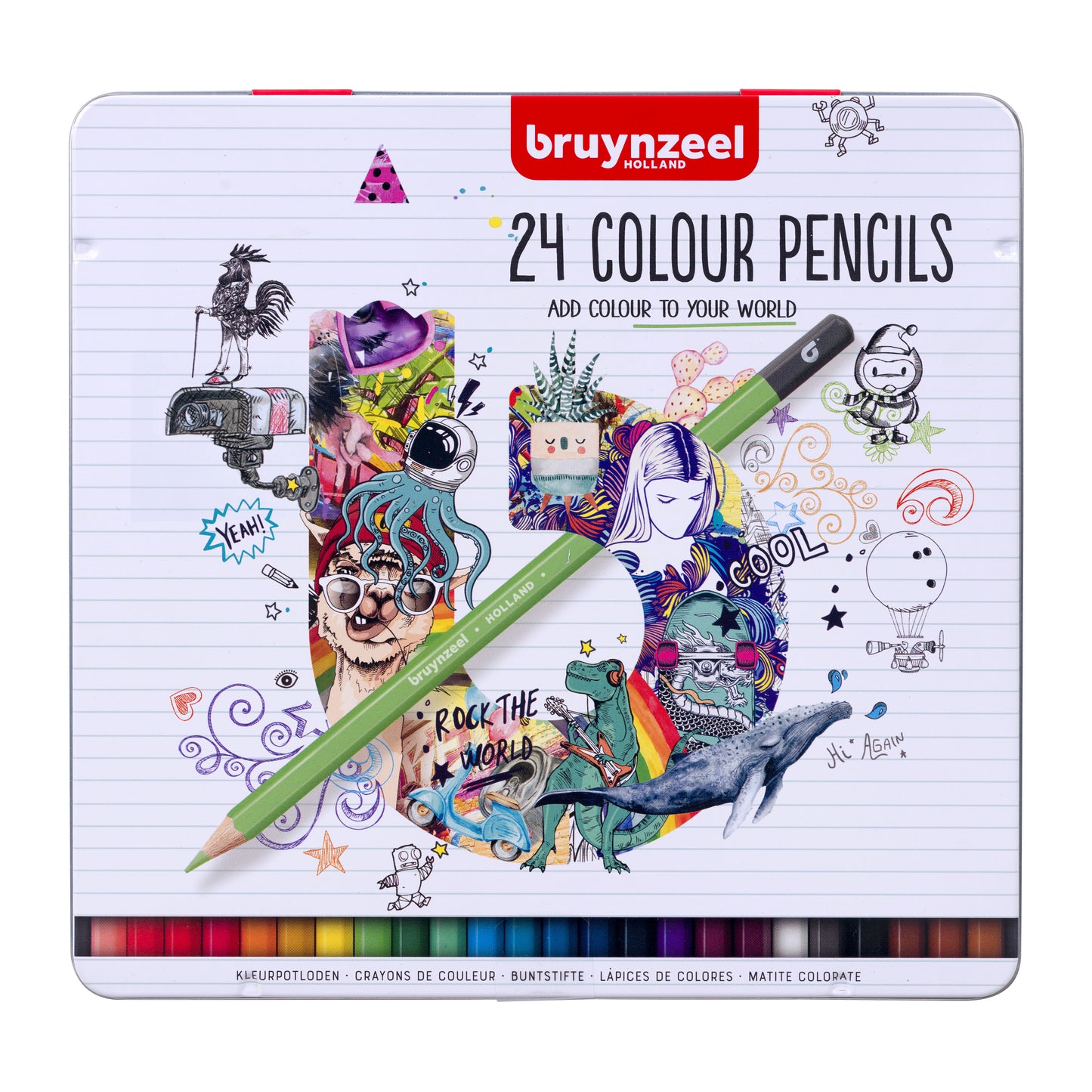 Bruynzeel - Set de crayons de couleur de 24 pièces assorties