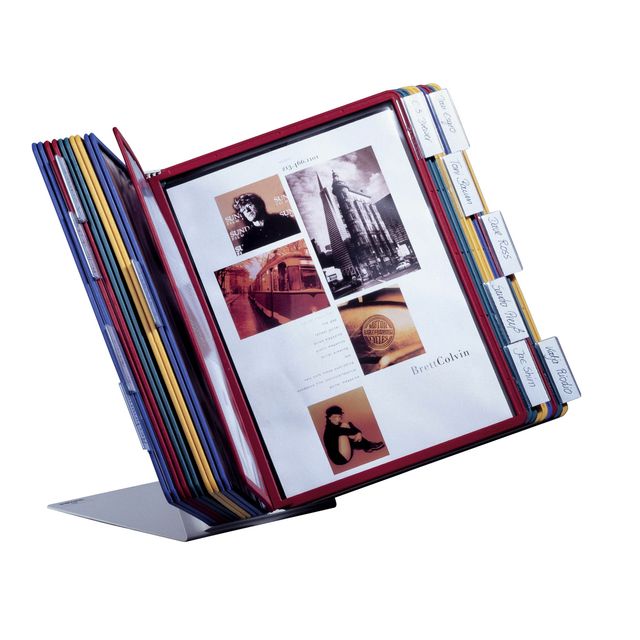 Durable - Support de bureau Vario avec 20 pochettes métalliques A4
