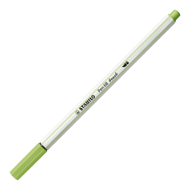 Stabilo - Pen 68 brush, premium brush viltstift, pistache, per stuk