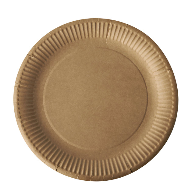Conpax - Assiette 230mm carton marron 50 pièces