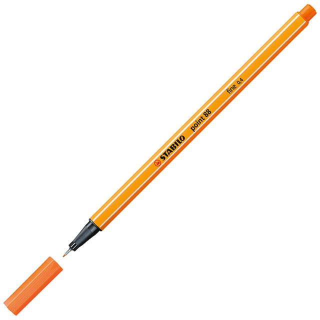 Stabilo - Fineliner point 88/30 f bleek vermiljoen | 10 stuks