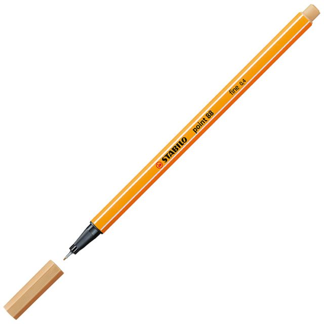 STABILO - Fineliner pointe 88/88 ocre clair fin | 10 pièces