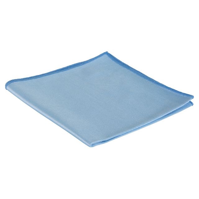 Cleaninq - Chiffon de verre en microfibre 40x40cm bleu 3 pièces