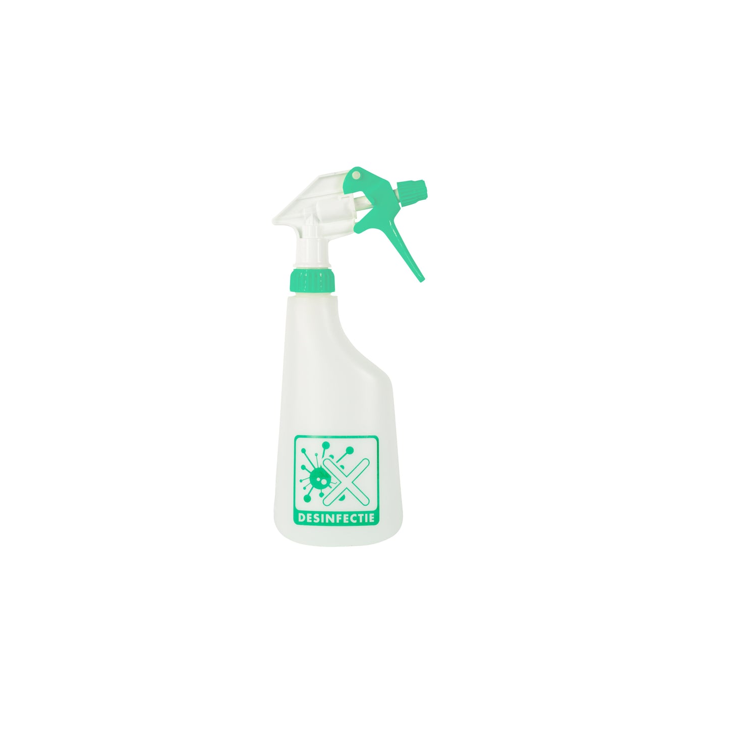 Cleaninq - Flacon pulvérisateur 600ml vide avec logo de désinfection | 12 pièces