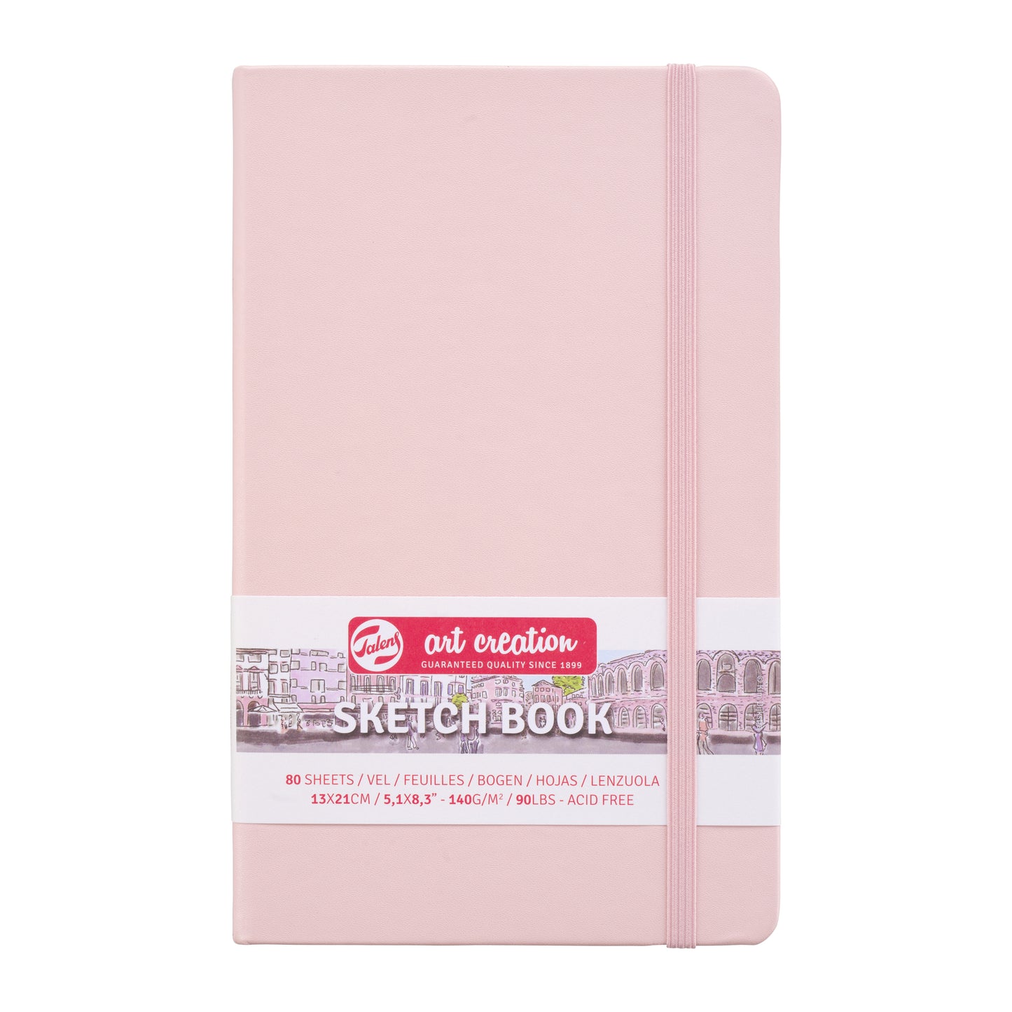 Talens Art Creation - Carnet de croquis Art Creation 80 feuilles blanches 140gr 130x210mm rose