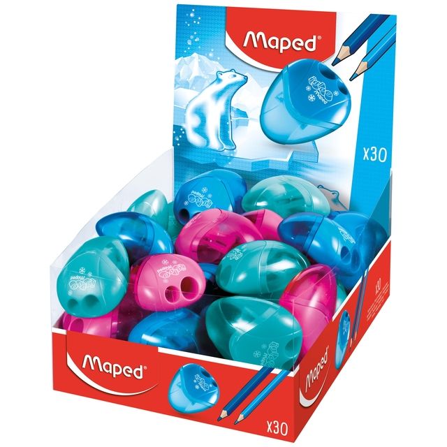 Maped - Puntenslijper Igloo 2gaats display á 30 stuks assorti