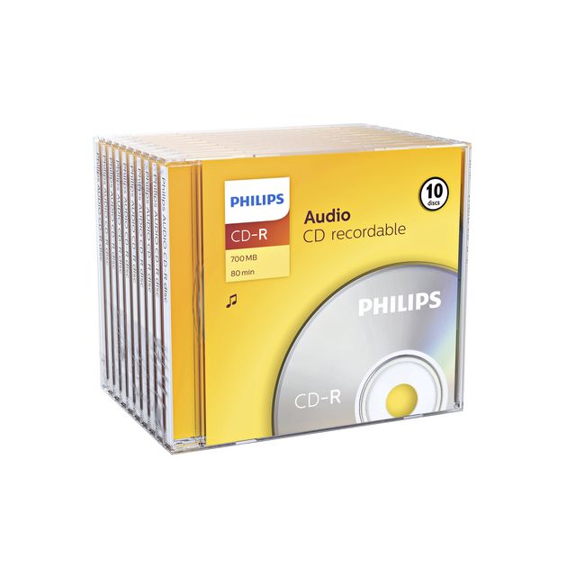 Philips - Cd-r 80min audio jc (10) | 12 stuks