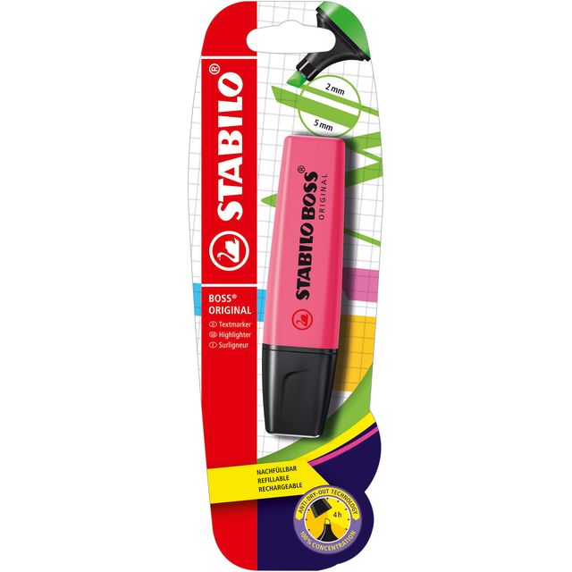 Stabilo - Markeerstift BOSS Original 70/56 roze blister à 1 stuk