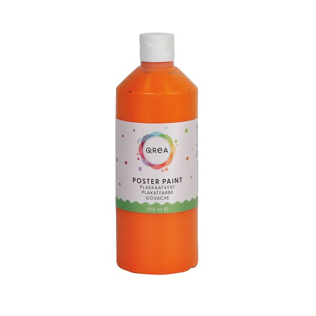Qrea - Plakatfarbe Orange 500ml | 6 Stück