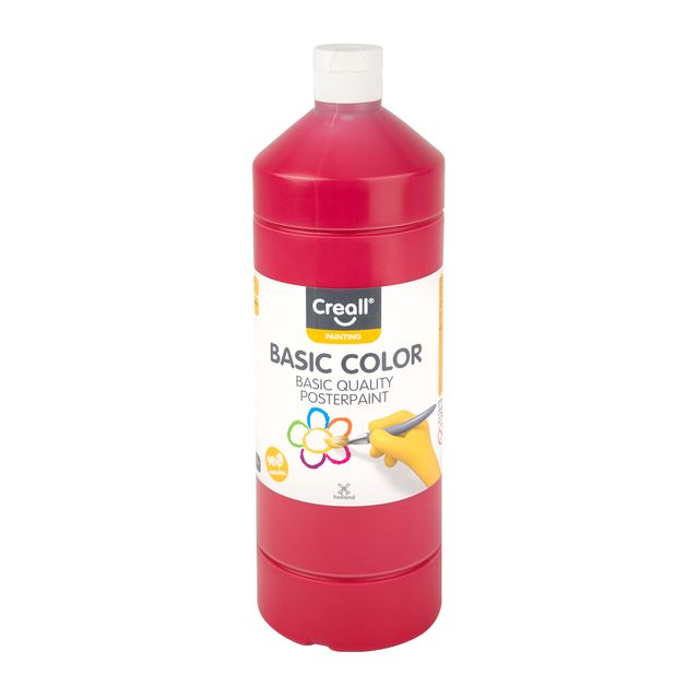 Creall - Plakkaatverf basic donkerrood 1000ml