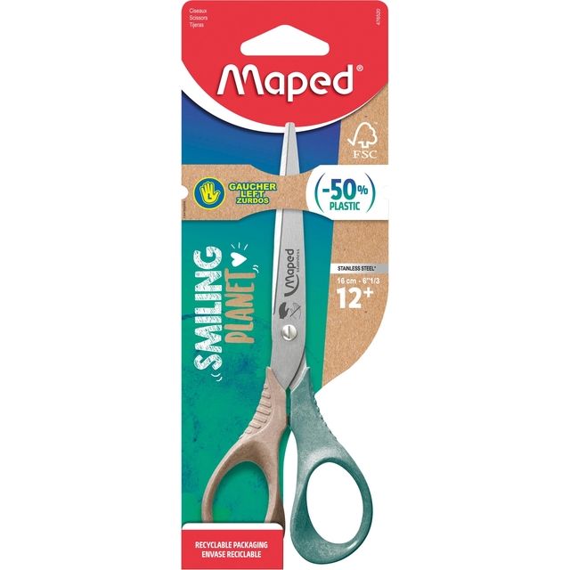 Maped - Ciseaux Smiling Planet 16cm gauche