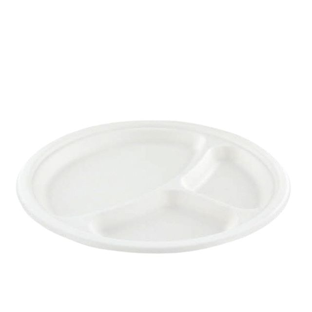 IEZZY horeca en cate - Bord iezzy ø260mm 3v suikerriet wit 50st | 10 stuks