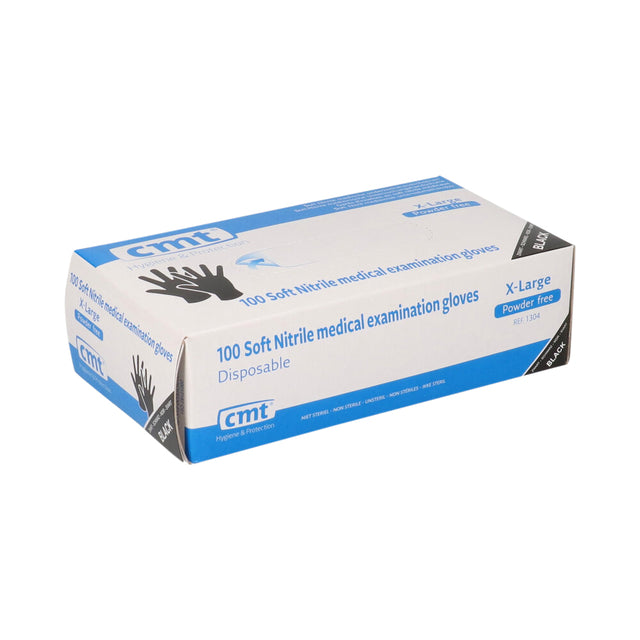 CMT - Handschoen XL soft nitril zwart 100 stuks