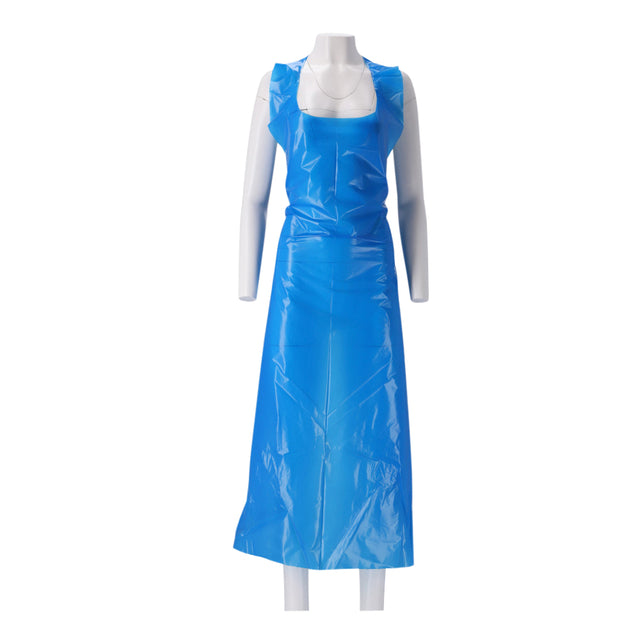 CMT - Schürze 125x80cm 25mu gerauht auf Rolle PE blau 100 Stück