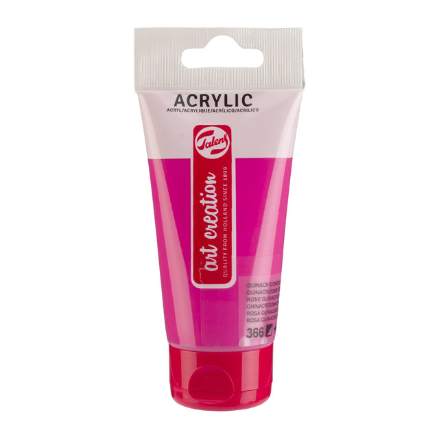 Talens Art Creation - Peinture acrylique Art Creation 366 rose quinacridone tube de 75ml | 3 pièces
