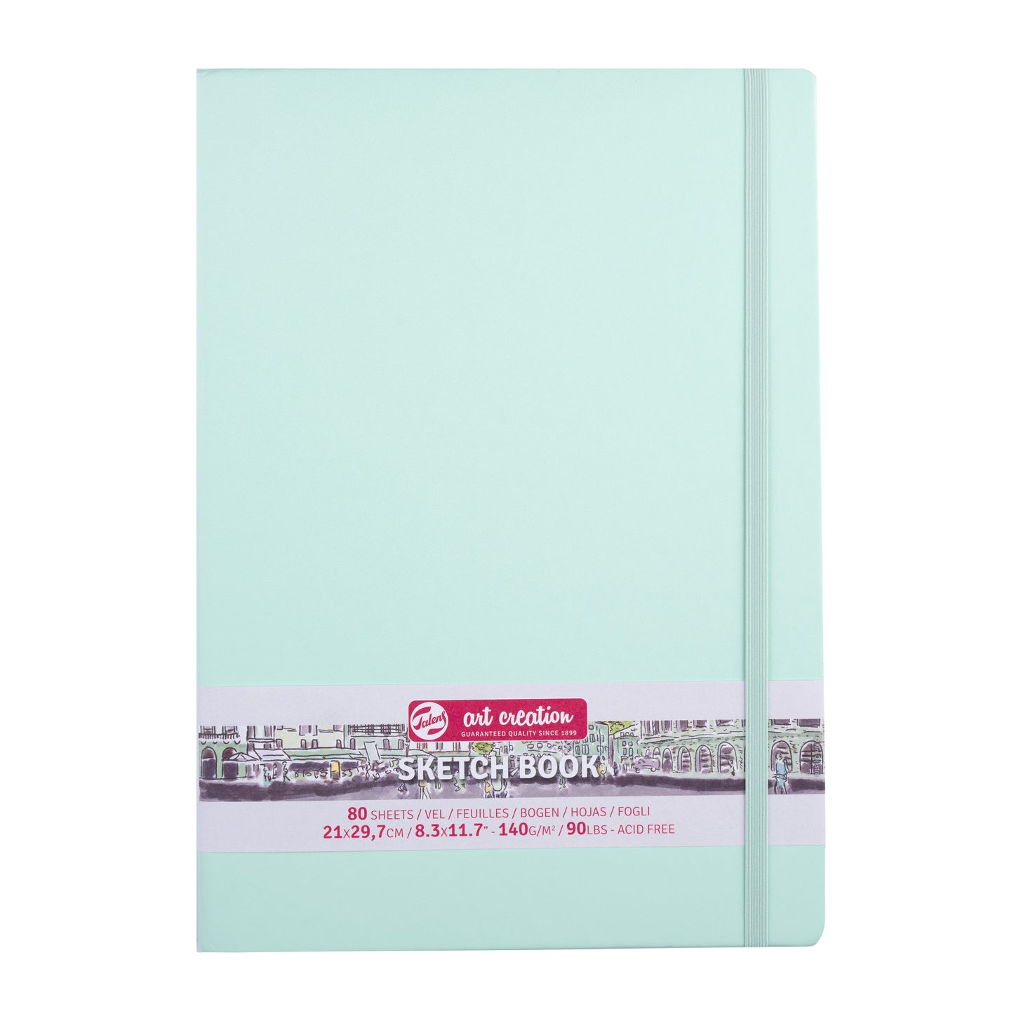 Talens - Carnet de croquis Art Creation 80 feuilles blanches 140gr 210x297mm menthe fraîche